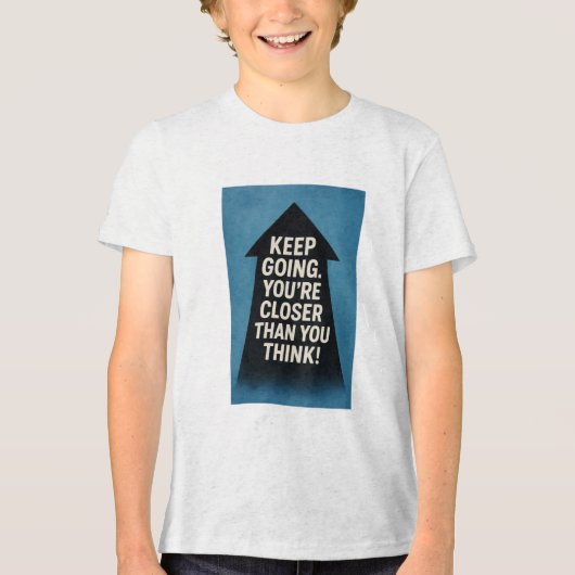 Motivierend Pfeil Tri-Blend Shirt (Vorderseite)
