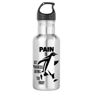 Motivierend Pinguin Edelstahlflasche