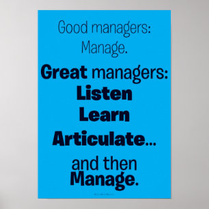 Motivierend Plakat-- gute/große Manager Poster