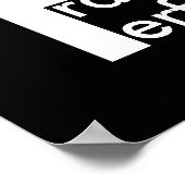 motivierend Plakat Schwarz/Weiß, modern fett (Ecke)