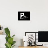 motivierend Plakat Schwarz/Weiß, modern fett (Heimbüro)