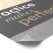 motivierend Plakatpraxis macht ein perfektes Angeb Poster (Ecke)