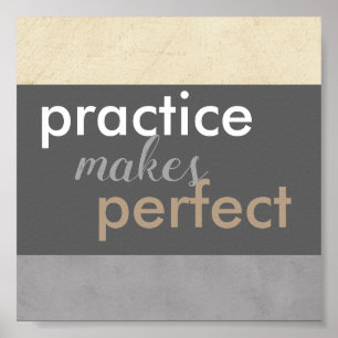 motivierend Plakatpraxis macht ein perfektes Angeb Poster