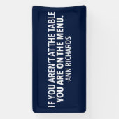 Motivierend politisches Zitat von Ann Richards Blu Banner (Vertikal)