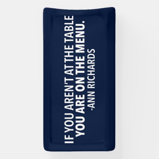 Motivierend politisches Zitat von Ann Richards Blu Banner (Vertikal)