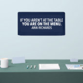 Motivierend politisches Zitat von Ann Richards Blu Banner (Messe)