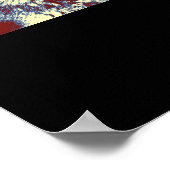 Motivierend Pop Art Courage Wolf Poster Print (Ecke)