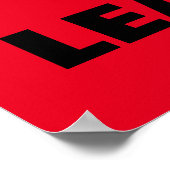 Motivierend Pop Art Leadership Wolf Schwarz Rot Poster (Ecke)