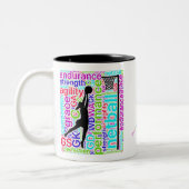 Motivierend Positionenpersonalisierter Netball Zweifarbige Tasse (Links)