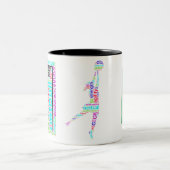 Motivierend Positionenpersonalisierter Netball Zweifarbige Tasse (Mittel)