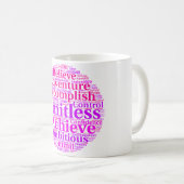 Motivierend/positive Wort-Kaffeetasse Kaffeetasse (VorderseiteRechts)