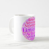 Motivierend/positive Wort-Kaffeetasse Kaffeetasse (Vorderseite Links)
