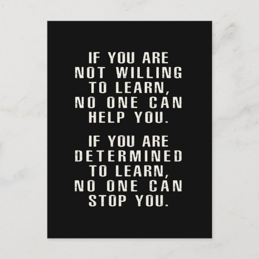 Motivierend , Positive Zitate, positive Redewendun Postkarte (Vorderseite)