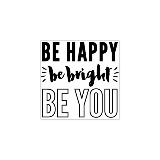 MOTIVIEREND POSITIVES handgeschriebenes Angebot Gummistempel (Prägung)