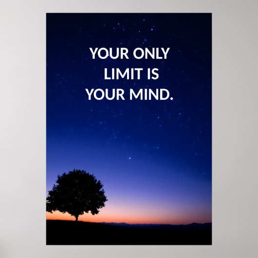 Motivierend positives Humble Text Poster (Vorne)