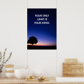 Motivierend positives Humble Text Poster (Küche)