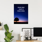 Motivierend positives Humble Text Poster (Heimbüro)