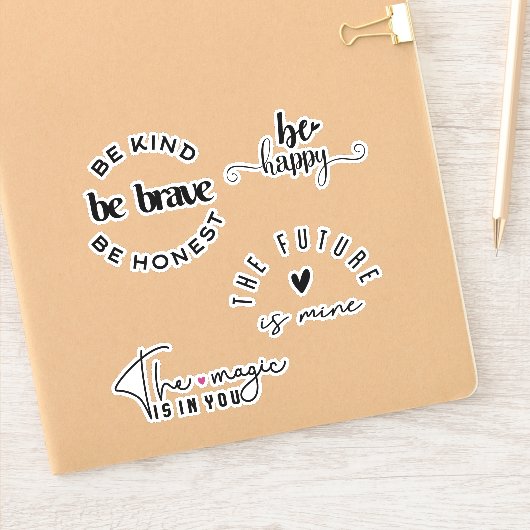 Motivierend positives Set für Inspirationsbündel Aufkleber (Notizbuch)