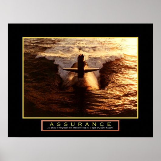 Motivierend Poster - "Assurance" - 22"x28" (Vorne)