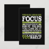 Motivierend Poster bleibe konzentrierte Arbeit har Dankeskarte (Vorne/Hinten)