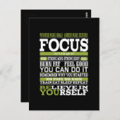 Motivierend Poster bleibe konzentrierte Arbeit har Postkarte (Vorne/Hinten)