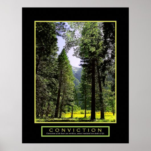Motivierend Poster - "Conviction" - 22"x28" (Vorne)