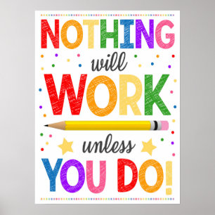 Motivierend Poster für harte Arbeit