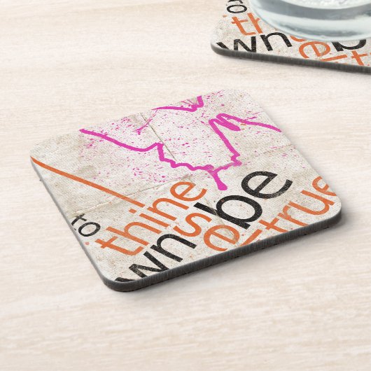 Motivierend Poster Getränkeuntersetzer (Linke Seite)