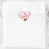 Motivierend Poster Herz-Aufkleber (Tasche)