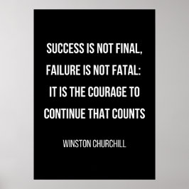 motivierend Poster in Schwarzweiß