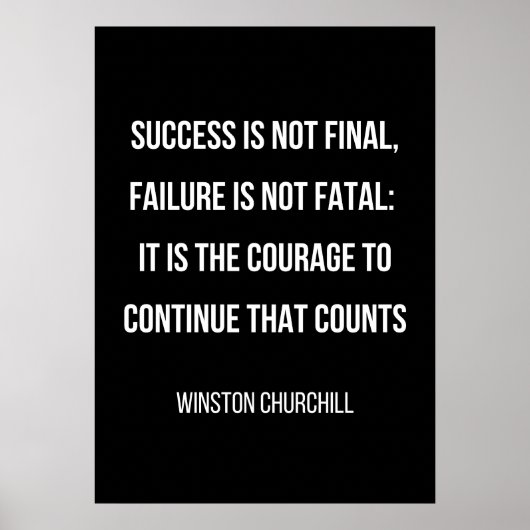 motivierend Poster in Schwarzweiß (Vorne)