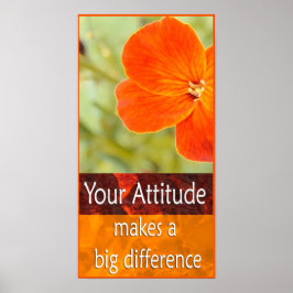 Motivierend Poster mit positiver Einstellung