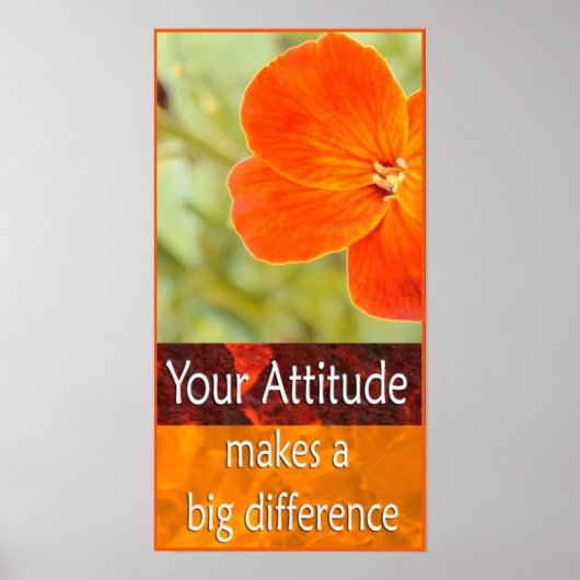 Motivierend Poster mit positiver Einstellung (Vorne)
