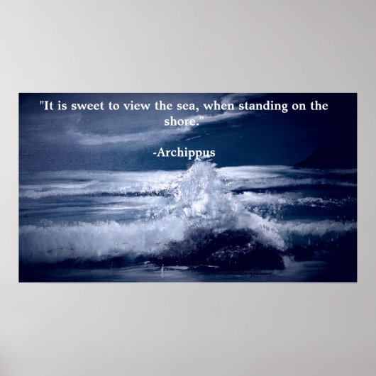 Motivierend Poster mit Seascape (Vorne)