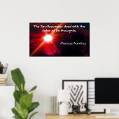 Motivierend Poster mit Zitat des römischen Kaisers (Heimbüro)