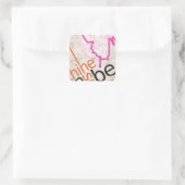 Motivierend Poster Quadratischer Aufkleber (Tasche)