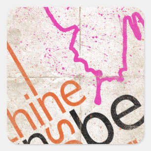 Motivierend Poster Quadratischer Aufkleber