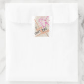 Motivierend Poster Quadratischer Aufkleber (Tasche)