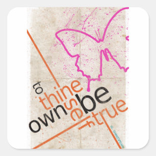 Motivierend Poster Quadratischer Aufkleber