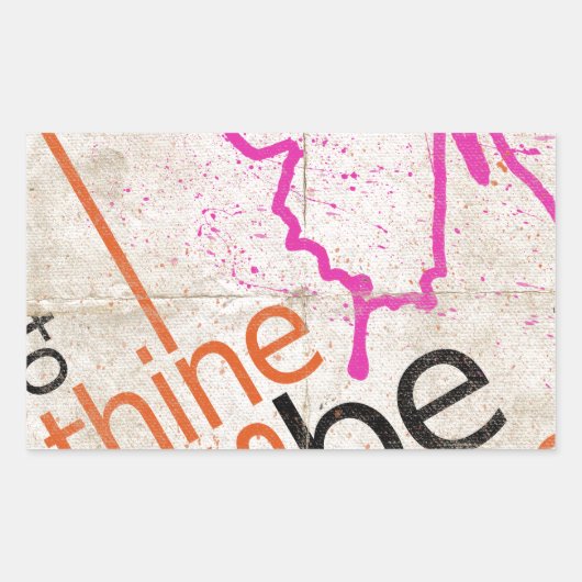 Motivierend Poster Rechteckiger Aufkleber (Vorderseite)