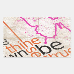 Motivierend Poster Rechteckiger Aufkleber