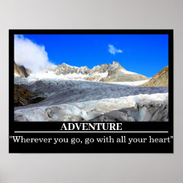 Motivierend Poster Rhone Glacier