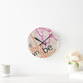 Motivierend Poster Runde Wanduhr (Zuhause)