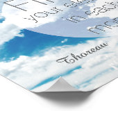 motivierend Poster Thoreau Zitat zum blauen Himmel (Ecke)
