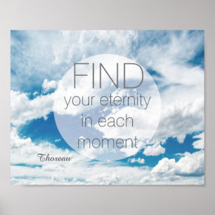 motivierend Poster Thoreau Zitat zum blauen Himmel
