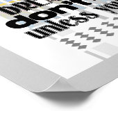 motivierend Poster-Zitat mit Retro-Design-Kunst Poster (Ecke)