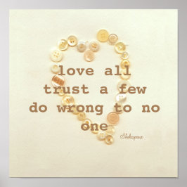 motivierend Poster-Zitat zur Liebe mit Herz Poster