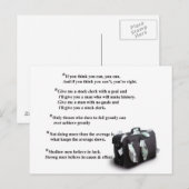 motivierend Postkarte (Vorne/Hinten)