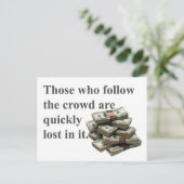 motivierend postkarte (Stehend Vorderseite)