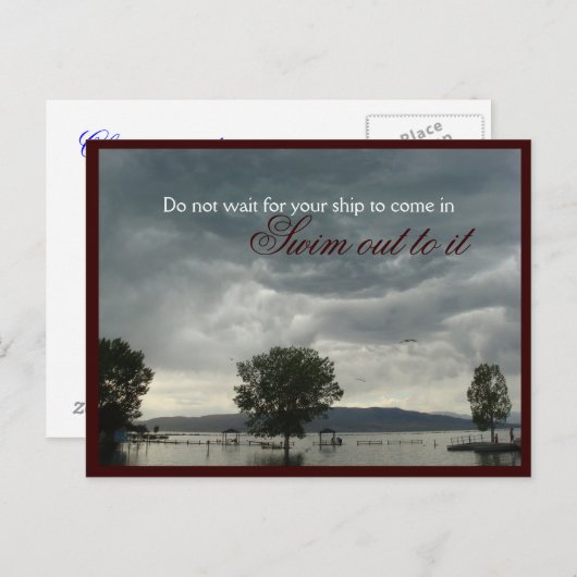 Motivierend Postkarte abschalten (Vorne/Hinten)